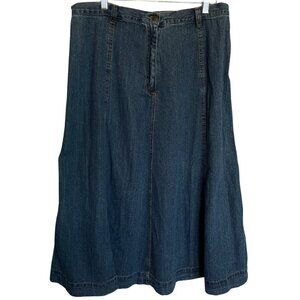 Roaman's Long A-Line Blue Jeans Skirt Size 20W